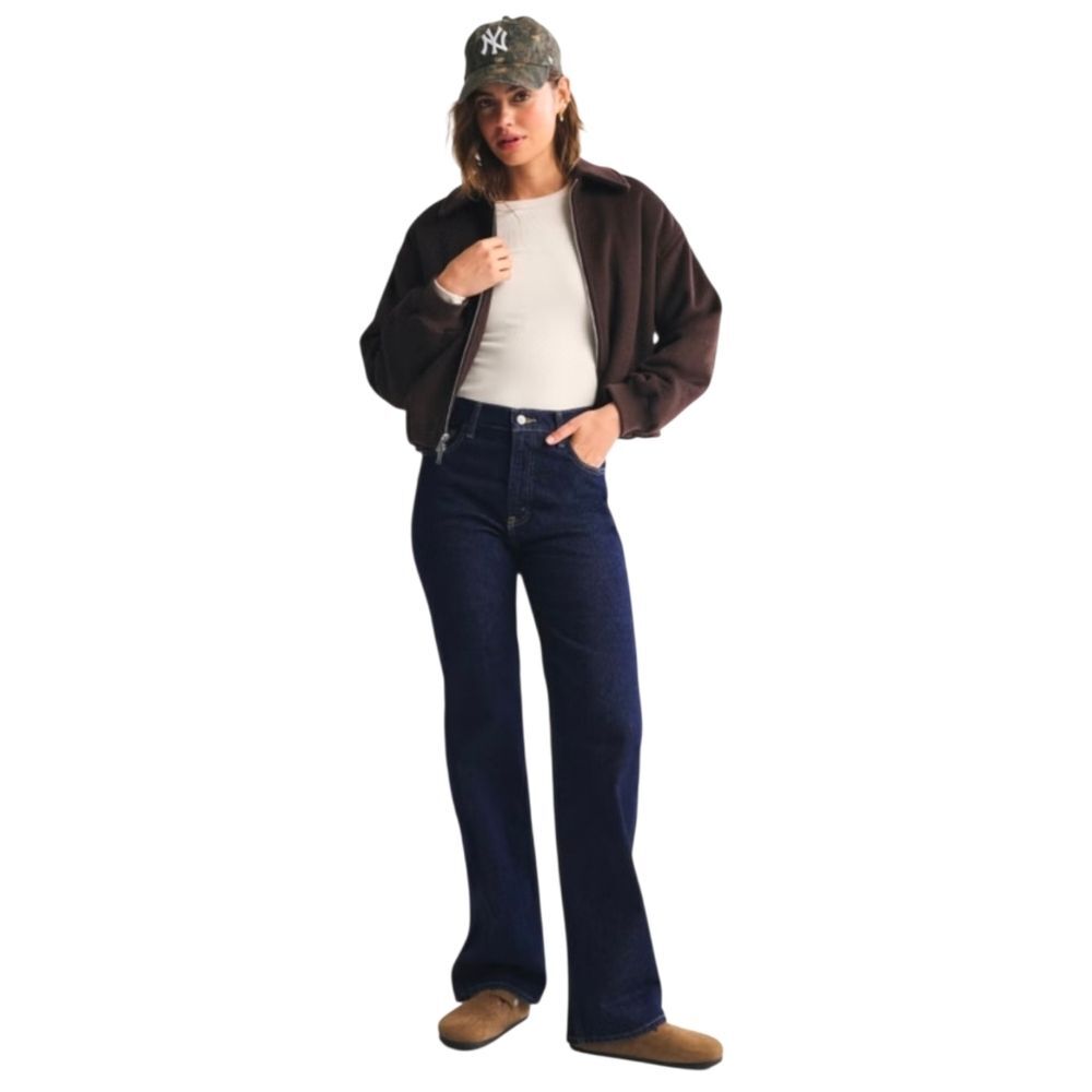 Abercrombie & Fitch NWOT The '90s Relaxed High-Rise Denim Jeans, Size 32/14